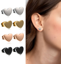 Heart stud earrings for sale  LOCHGELLY