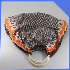 vintage Rosyjski ZSRR Brązowa tkanina Tote Shopper Torebka na zakupy Torba z uchwytami na sprzedaż  PL