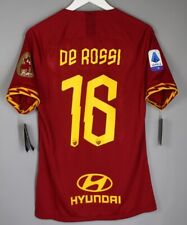 CAMISA NOVA COM ETIQUETAS AS ROMA 2018 2019 HOME #16 DE ROSSI ÚLTIMO JOGO MAGLIA NIKE comprar usado  Enviando para Brazil
