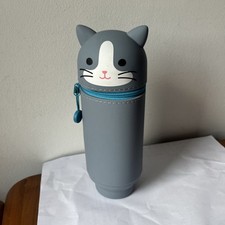 Estojo para lápis Lihitlab suporte para caneta gato cinza tamanho ajustável silicone  comprar usado  Enviando para Brazil