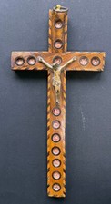Antico crocifisso reliquiario usato  Italia