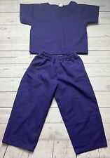 Kids American Dream Doctor Nurse Scrubs Roxo TOP Tamanho 2T/3T BOTTOMS Tamanho 4-6T, usado comprar usado  Enviando para Brazil