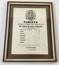 Framed 1857 butcher for sale  East Granby