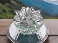 Vtg crystal lotus for sale  Price