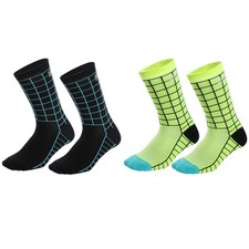 2 pares de meias de ciclismo ciclismo ciclismo bicicleta esportes tornozelo XC MTB preto amarelo comprar usado  Enviando para Brazil