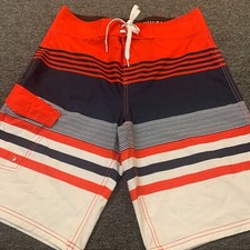 Shorts de natação Mossimo Board - Tamanho 32 listrado vermelho comprar usado  Enviando para Brazil
