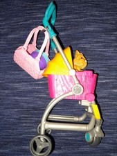 1 carrinho de cachorro 1 cachorro 2 tigelas 1 bolsa tote 2019 Mattel Barbie brinquedo Stroll N Play 7" comprar usado  Enviando para Brazil