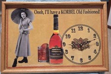 Relógio Korbel à moda antiga emoldurado barra publicitária comprar usado  Enviando para Brazil