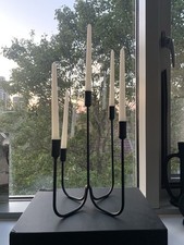 Candelabra black metal for sale  LONDON