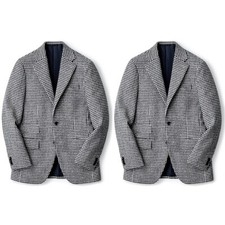Blazer masculino preto Houndstooth entalhe jaqueta de lapela 1 peça casual festa roupa ativa, usado comprar usado  Enviando para Brazil