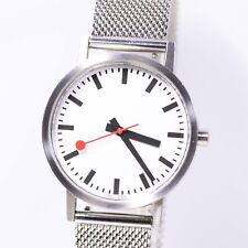 *Estado perfeito*Mondaine clássico relógio ferroviário 36mm quartzo pulseira milanesa masculino comprar usado  Enviando para Brazil