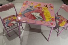 Usado, Conjunto de mesa dobrável vintage Disney princesa atividade com 2 cadeiras infantis comprar usado  Enviando para Brazil