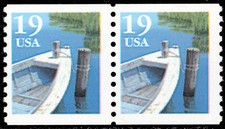 Scott 2529a, Tipo II - A edição de barco de pesca 19¢ - de 1991 - Par de bobinas MNH comprar usado  Enviando para Brazil