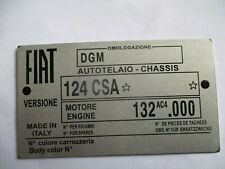 Typenschild fiat schild gebraucht kaufen  Deutschland