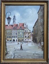 Scena miejska Warszawski Rynek Starego Miasta Rynek Starego Miasta Warszawa obraz olejny  na sprzedaż  Wysyłka do Poland