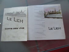 Menu restaurant lem d'occasion  Paris XI