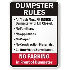Dumpster rules parking for sale  Millsboro