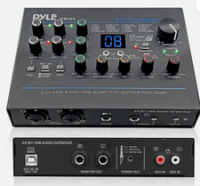 Interface de áudio USB profissional Pyle com microfone/linha, guitarra AUX estéreo e RCA, usado comprar usado  Enviando para Brazil