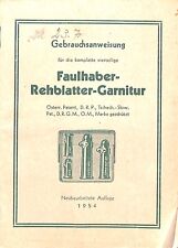 Faulhaber rehblatter garnitur gebraucht kaufen  Obermarchtal