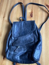 Lederrucksack schwarz vintage gebraucht kaufen  Altenstadt