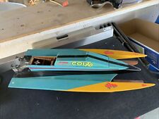Raro Vintage 36” HYDRO BOAT RC Casco de Fibra de Vidro de Madeira Construído à Mão, E/S Prather Dum comprar usado  Enviando para Brazil