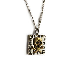 Vintage Mexicana Caveira Ossos Cruzados Prata 925 pingente de colar Pirata Biker Rocker comprar usado  Enviando para Brazil