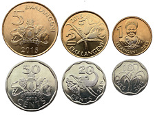 SUAZI ZESTAW 6 MONET 10 CENTÓW - 5 EMALANGENI 2015 ROŚLINY SŁOŃ UNC na sprzedaż  PL