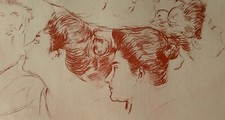 Lithographie sanguine plage d'occasion  Tours-
