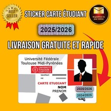 Autocollant carte étudiant d'occasion  Toulouse-