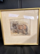 Small watercolour horse for sale  HERTFORD