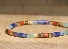 Bracelet perles chakras d'occasion  Bordeaux-