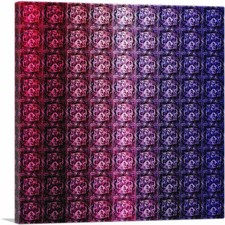 Impressão artística em tela pixel joia grade cor roxa ARTCANVAS comprar usado  Enviando para Brazil