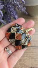Pumpkin brooch enamel for sale  North Brunswick