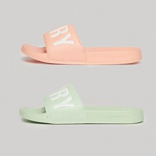 Slides femininos veganos para piscina Superdry materiais reciclados conforto, usado comprar usado  Enviando para Brazil