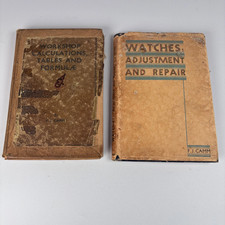 BOOK X2 WATCHES ADJUSTMENT REPAIR & WORKSHOP CALCULATION TABLES 5TH ED CAMM 1941 comprar usado  Enviando para Brazil
