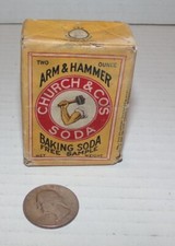 Usado, Vintage 1930 Arm & Hammer Bicarbonato de Sódio Church & Co. Caixa de Amostra de 2 Onças comprar usado  Enviando para Brazil