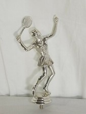 Decoração de bolo troféu de tênis feminino prata vintage 61/2" comprar usado  Enviando para Brazil