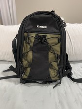 Mochila para câmera Canon verde preta ajustável acolchoada bolsa e lentes para equipamentos fotográficos, usado comprar usado  Enviando para Brazil