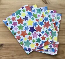 Filofax Divisores De Bolso-coloridos de arco-íris Estrelas Design-totalmente laminado comprar usado  Enviando para Brazil