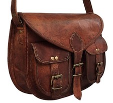 Bolsa tiracolo de couro vintage tiracolo feminina genuína marrom comprar usado  Enviando para Brazil