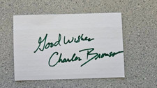 CARTÃO ÍNDICE AUTÓGRAFO ASSINADO POR CHARLES BRONSON 3x5, usado comprar usado  Enviando para Brazil