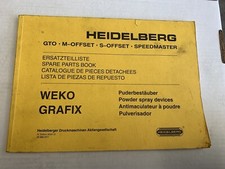 Livro de peças de reposição Heidelberg para WEKO GRAFIX.  Para GTO. M-Offset. S-Offset  comprar usado  Enviando para Brazil