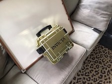 Caixa de relógio Invicta 3-6 slots acabamento metálico dourado comprar usado  Enviando para Brazil