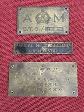 Brass military plates for sale  DEAL