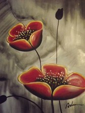 Abstract red poppies for sale  LONDON