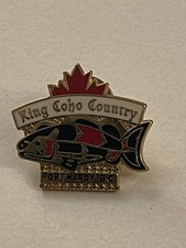Botão de pino de lapela King Coho Country Port Hardy BC Canadá PB35D comprar usado  Enviando para Brazil