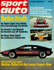Usado, 3) Sport Auto 04/1980 - Wirklich gut? Opel Monza 3 - VW Polo GT mit 60PS besser comprar usado  Enviando para Brazil