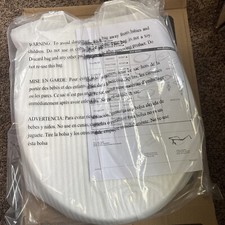 Assento sanitário Wycliffe redondo fechado frontal com para-choques antiderrapantes branco comprar usado  Enviando para Brazil