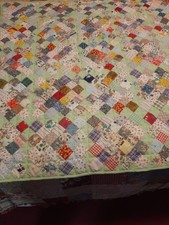 Colcha/corredor vintage com selo postal costurado/acolchoado à mão comprar usado Colcha/corredor vintage com selo postal costurado/acolchoado à mão comprar usado  Enviando para Brazil