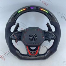 Volante de fibra de carbono personalizado para VW Golf 8 MK8 GTI Golf GTE 2020-2024 comprar usado  Enviando para Brazil